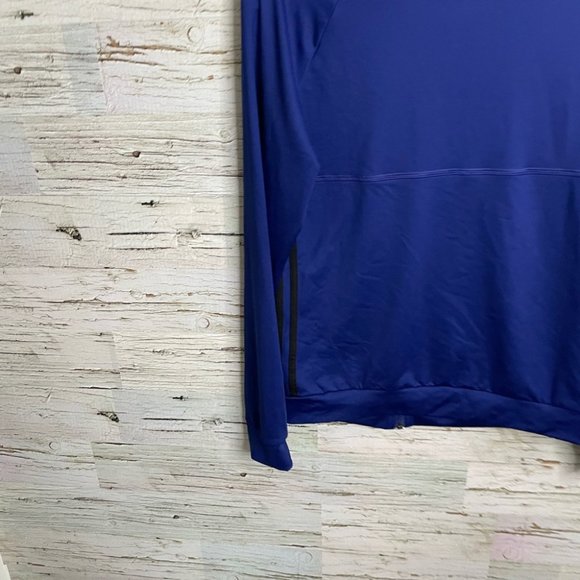 Adidas sweater jacket athletic size small purple blue with black stripes small - Picture 9 of 12